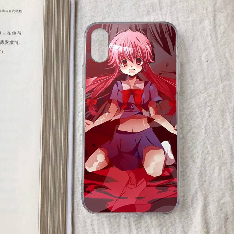 Mirai Nikki Future Diary Гасай Юно Чехол для телефона Для iPhone 13 14 Pro Max XS XR 12 11 Pro 13 Mini 6 7 8 Plus Прозрачная задняя крышка Capa