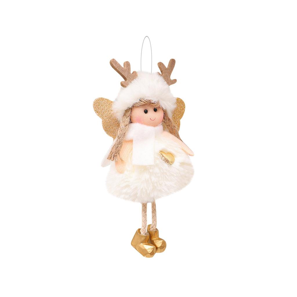 Рождественские украшения Подвески Рождественские милые оленьи рога Плюшевые перья Ангела Рождественская елка Креативные подвески