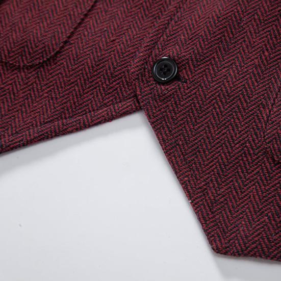 Мужской жилет с лацканами, без рукавов, однобортный, приталенный жилет с карманами с клапанами, однотонный деловой жилет, пальто