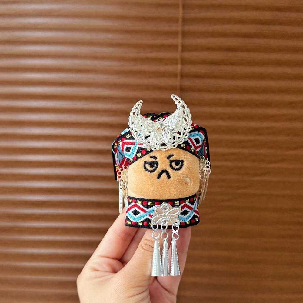 Traditional Costume Bag Charm Fabric Doll Keychain Key Ring Pendant Car Interior Decor