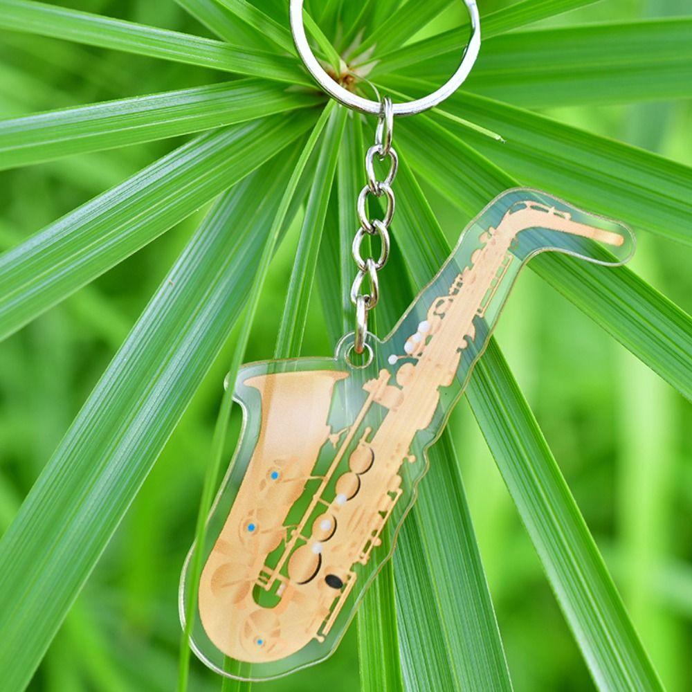 Cello Guitar Acrylic Keychain VIOLIN Electric Guitar Model Keyring Bag Pendant