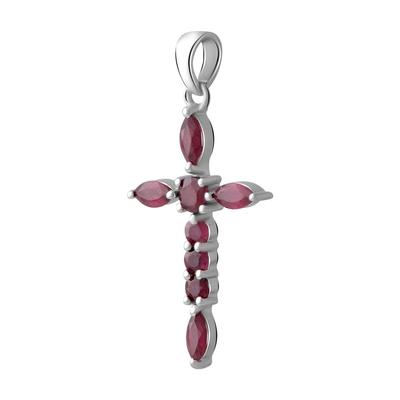 Серебряный крестик с рубином 1.842ct (2064428)