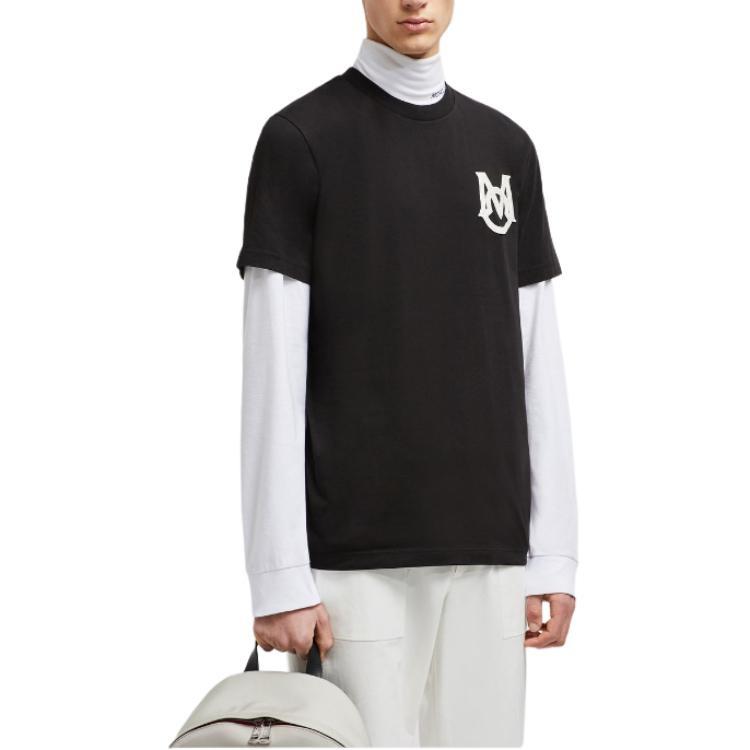 Moncler logo-patch T-shirt Men's J20918C000218390T999