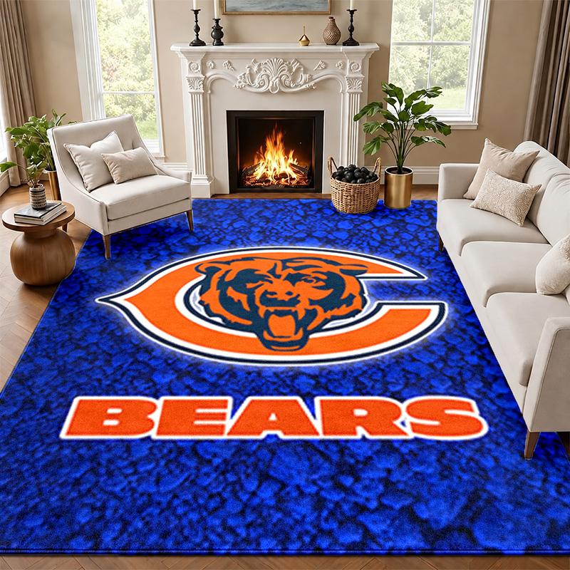 Коврик для входной двери Chicago Bears для гостиной или спальни, Защитный коврик под стул, Офисное украшение, Рождественский подарок, Подарок на день рождения