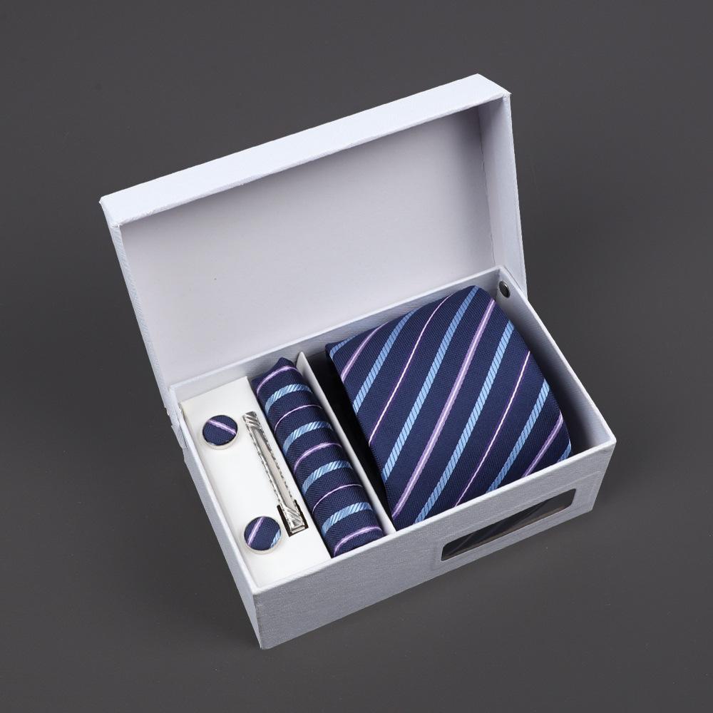 2025 Men'S Tie Premium Gift Box Jacquard Embroidered Tie Tie Logo Making