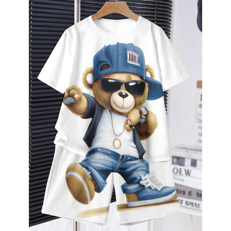 Направленный проем, популярная модель для девочек, узор «тай-дай» с буквенным принтом, костюм из футболки и шорт, повседневный стиль