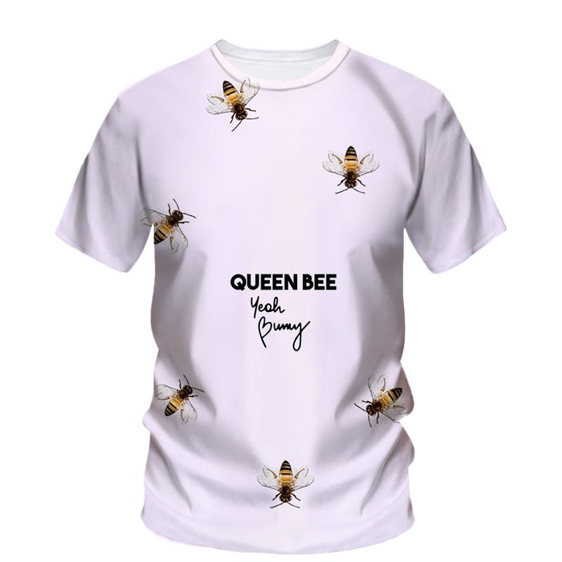 3d Printed Bee Print Summer Men'S T-Shirt Hip Hop Trend Neutral Fashion Animal Short Sleeve Quality Loose O Handsome Top