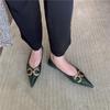 Модные балетки для женщин весна осень 2025 новые остроносые плоские черные с открытым верхом на плоской подошве женская обувь больших размеров 42 43 44