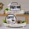 Christmas Desktop Decoration,coffee Theme Table,Tiered Tray Decor,Home Decorations,Indoor