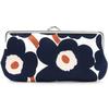 Marimekko Мини кошелек-клатч Mini Unikko x Темно-синий x Пудра x 9x19см 073793 157 Mini Unikko Сильмаласи кошелек Кошелек Цветочный узор Косметичка для косметики