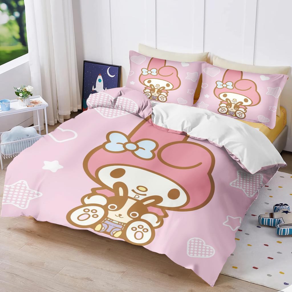 My Melody 3-предметный 1 пододеяльник Один комплект постельного белья Comforte Luxus Изысканный подарок на день рождения Полиэстер Домашний декор