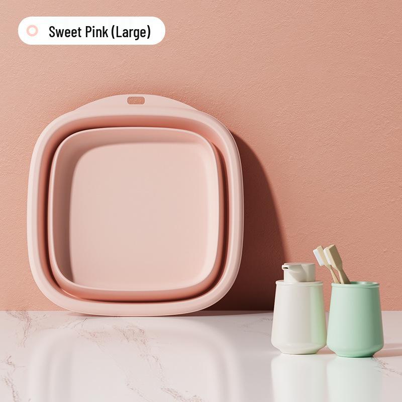 Портативная складная раковина для дома, студенческого общежития и путешествий: Большой таз для мытья ног и маленький таз для младенцев и беременных женщин.