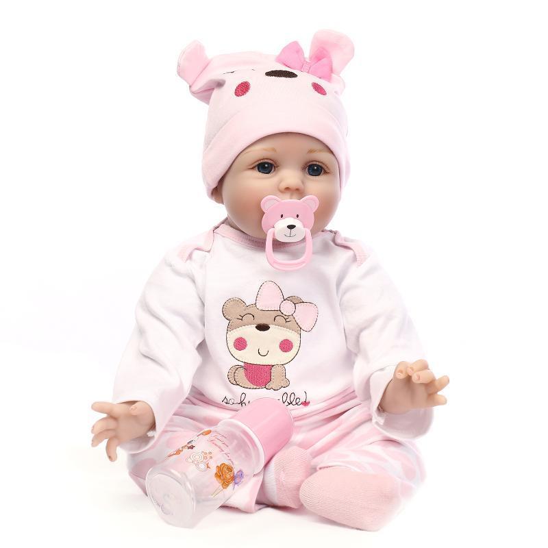 YOUHUAGUO 55 см мягкая силиконовая кукла Reborn Baby Doll для девочек, новорожденных, перед сном, раннее образование