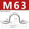 304 Stainless Steel U-Shaped Pipe Clamp for Horse Riding, Water Pipes, and Saddle Clips.