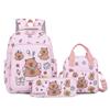 New Children's Backpack Cartoon Cute Elementary School Student Backpack Kapi Barra Capybara Backpack Three Piece Set
