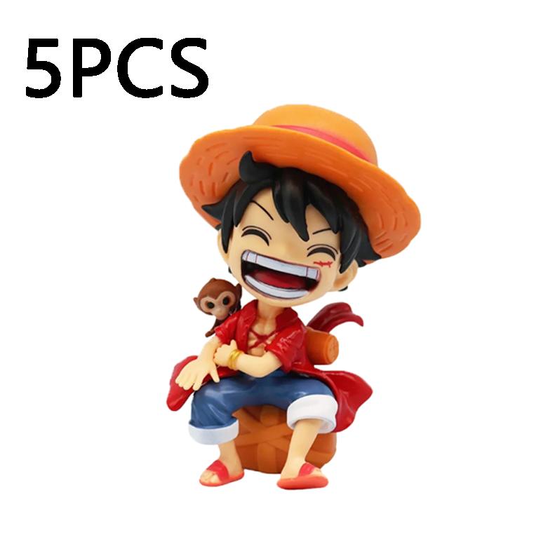 13.5 CM peripheral series Luffy Solon Sanji Qversion sitting posture childrens model figurine toy gift collectibles