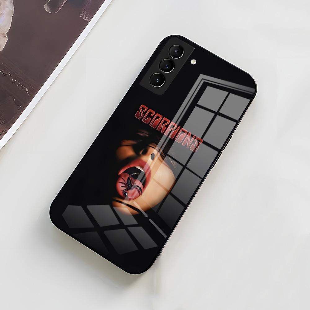 Чехол для телефона группы S-Scorpions для Samsung A56 A36 A26 A16 A15 A25 A35 A55 A14 A34 A24 A54 Стеклянный чехол