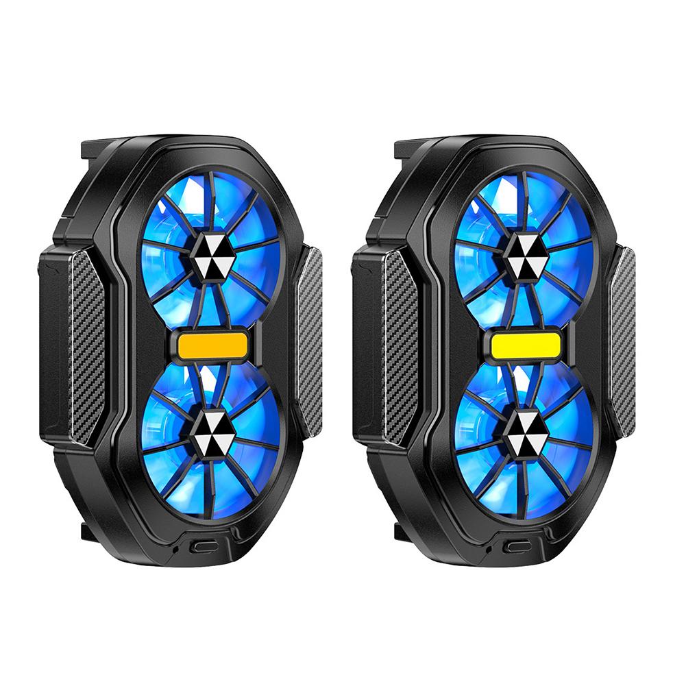 Двойной вентилятор для мобильного телефона, кулер, подключаемый/перезаряжаемый, игровой радиатор, охлаждение воздухом Type-C для Android IOS, кулер для игры PUBG