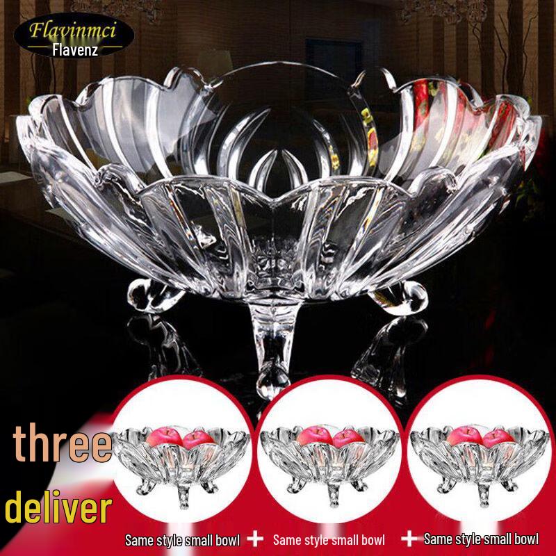 Fulaiwenzi Nordic Style Crystal Glass Fruit & Candy Dish