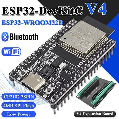 Плата разработки ESP32 Беспроводной модуль WiFi Bluetooth Сверхнизкое энергопотребление Двухъядерный 30-контактный ESP32 WROOM-32 для умного дома