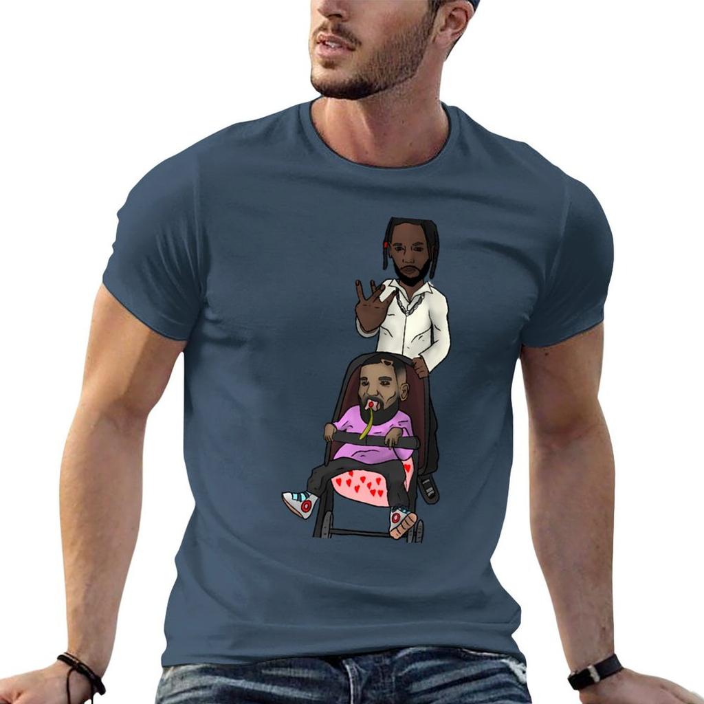 Kendrick and Drake babysitter TShirt Daily Wear Plain Short Sleeve Shirt