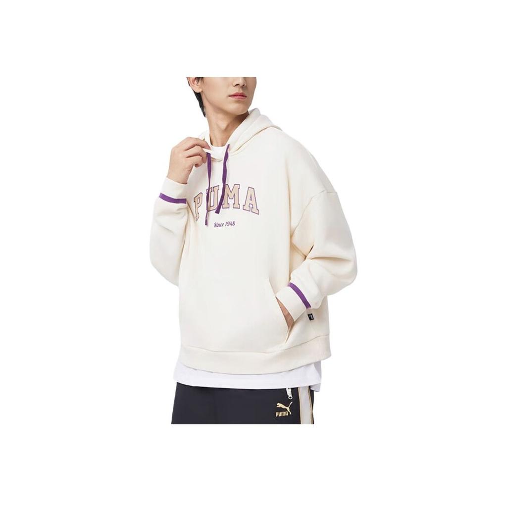Puma Varsity 2.0 Hoodie Casual Pullover Long Sleeve Sweatshirt Women Hoodies Almond 686189-87