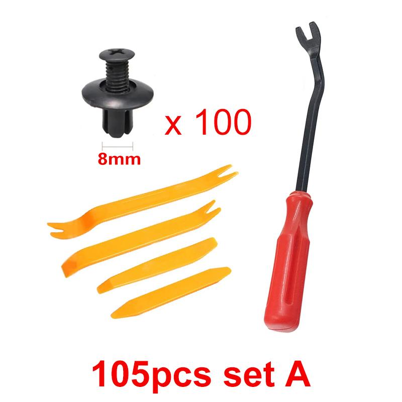 Комплект зажимов для автомобильного крепежа, комплект зажимов для заклепок на крыльях, 6 мм/8 мм, автомобильный кузов, бампер, панель отделки дверей, фиксатор, пластиковый штифт, ремонт заклепок