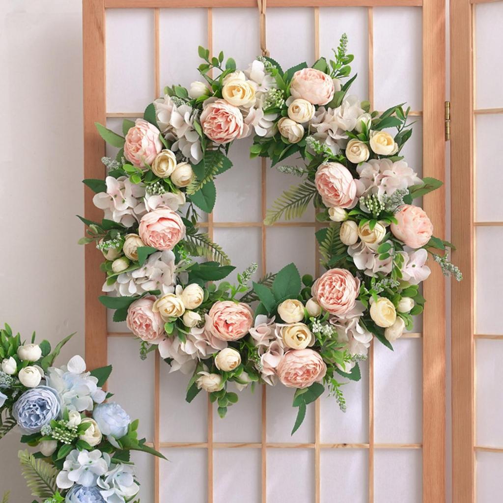 Artificial Peony Flower Wreath Garland for Wedding Decoration Ornament