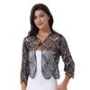 Womens Hollow Lace Cardigan Lightweight Long Sleeve Sequin Bolero Shrug Loose Casual Shawl Tops