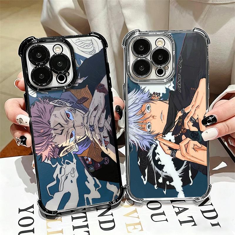 Япония Аниме JUJUSU KAISENS Мягкий чехол для телефона для iPhone 15 16 17 Air 14 Pro Max 16E Plus 13 12 Mini Покрытие Защита от падения Fundas