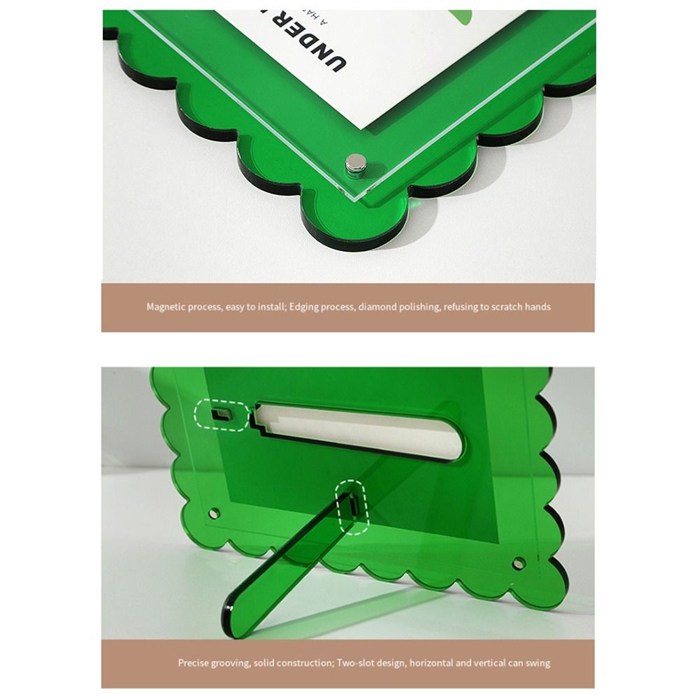 Desktop Display Photo Frame Acrylic Stand Photos Decorative Rack Photocard Holder for Home