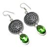 Peridot Gemstone 925 Sterling Silver Gift Jewelry Earring 2.36"