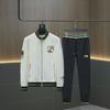 Мужской модный европейский высококачественный осенний двухкомпонентный повседневный спортивный костюм: Модная куртка-свитер