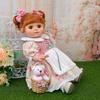 Милая кукла-реборн Cloveray со сменным деревенским ретро-стилем, виниловая кукла, подарок на день рождения, 18 дюймов (45см) Одежда, Игрушка, (Имя Рози)