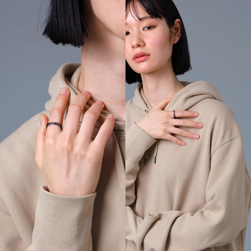 [Львиное сердце] кольцо кольцо LH-1 крестообразное кольцо/хирургическая нержавеющая сталь 316L (совместим с аллергией на металл) (с мешком) Прямое управление (светло-черный,