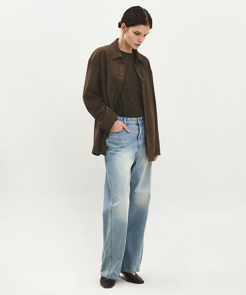 ROUGH SIDE WHITE LABEL Sandy Suede Jacket Camel