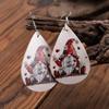 European and American Small Daisy Dwarf Christmas PU Leather Earrings - Fashion Easter Gift