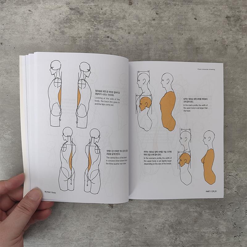 Корейский художник Секретный персонаж Книга для быстрых рисунков Книга по искусству Моделирование структуры человеческого тела Книги по технике ручной росписи