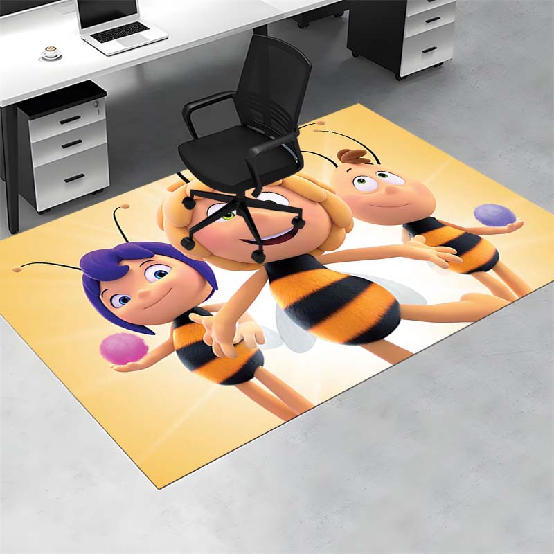 Maya The Bee Friends Character Print Doormat Non‑Slip Entrance Floor Mat Animated Series Home Hallway Decor
