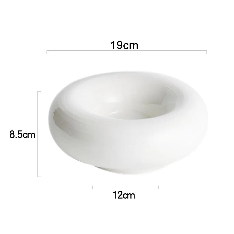 Креативная белая керамическая посуда Салатница Десертница Тарелка для закусок Домашнее украшение стола Тарелка для торта Кухонная утварь Фарфор