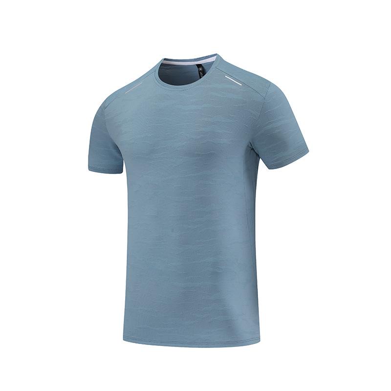 Мужская быстросохнущая летняя футболка для фитнеса Ice Silk - дышащая, свободный крой, круглый вырез, короткий рукав