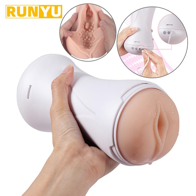 Male Masturbate Realistic Vagina Pussy Blowjob Auto Vibrating Masturbator Cup Device Sex Toy for Men