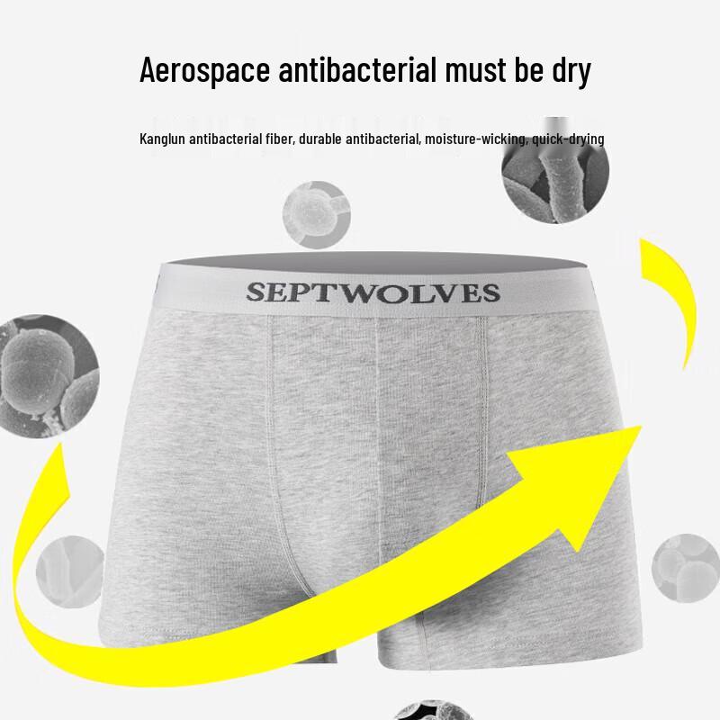 Мужские боксеры-брифы Seven Wolves 7A из антибактериального хлопка (4-Pack)