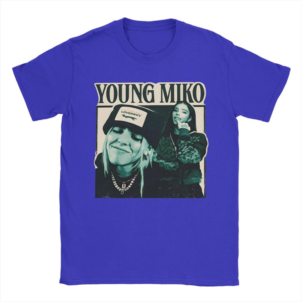 Mens Young Miko 90s Vintage T Shirts Cotton Tops Funny Short Sleeve Round Collar Tees Graphic TShirts