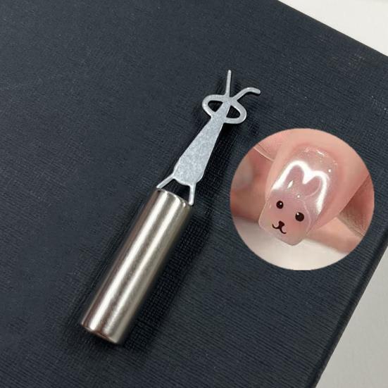 1 Set Cat Eyes Nail Magnet Gel Nail Polish Magnet Stick Rabbit Ear Y-Shaped Guide Home Salon Women Cat Eyes Magnetic Nail Art Manicure Tools