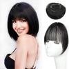Синтетические волосы, цельный прямой зажим для наращивания волос, плоская челка с воздушной челкой спереди и париком для женщин, повседневное использование