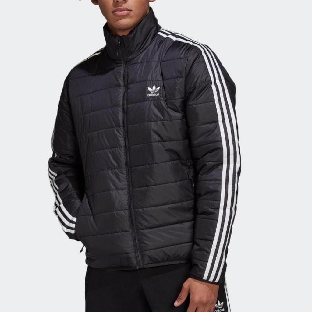 Adidas Originals Padded Stand Collar Puffer Size M Outer HL9212 Jacket, Men's, (Chest 89-92cm), Jacket, Black,
