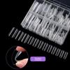 120pcs Full Cover False Tips Acrylic Poly Nail Gel Molds New Toe Nail Mold  For Extension