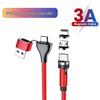 Магнитный кабель 3-в-1 для быстрой зарядки устройств Apple, Android и Type-C