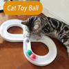 New Cat Toy Interactive Game Cat Ball Toys Kitten Play Training Stuff Fun Tunnel Ball Toy Cat Indoor Turntable Ball Cat Supplies